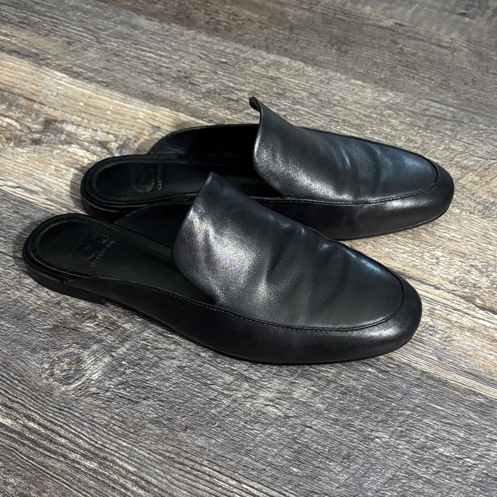 Giani Bernini Black Leather Slip-On Loafers